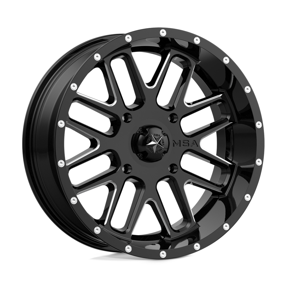 MSA Offroad Wheels M35 Bandit 18x7 4x137 0 112.1 Gloss Black Milled