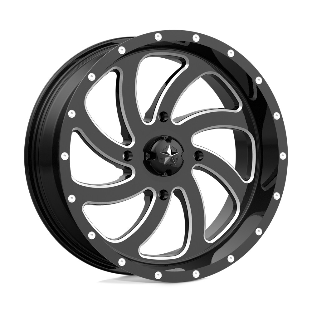MSA Offroad Wheels M36 Switch 24x7 4x137 0 112.1 Gloss Black Milled