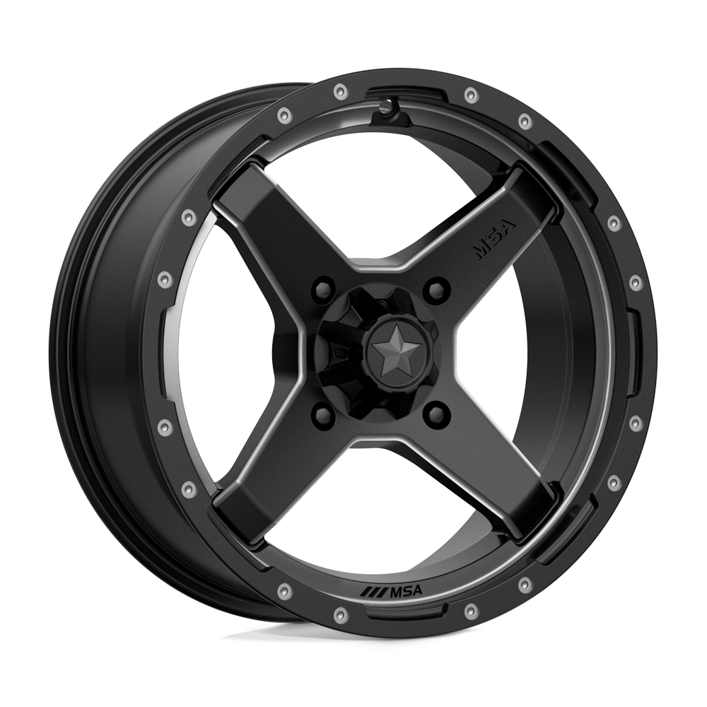 MSA Offroad Wheels M39 Cross 16x7 4x137 10 112.1 Satin Black Titanium Tint