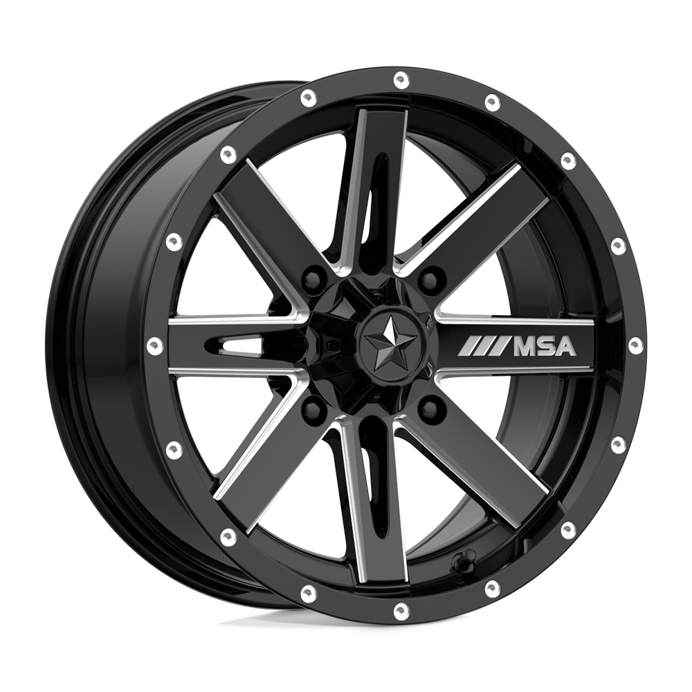 MSA Offroad Wheels M41 Boxer 15x7 4x156 10 132 Gloss Black Milled