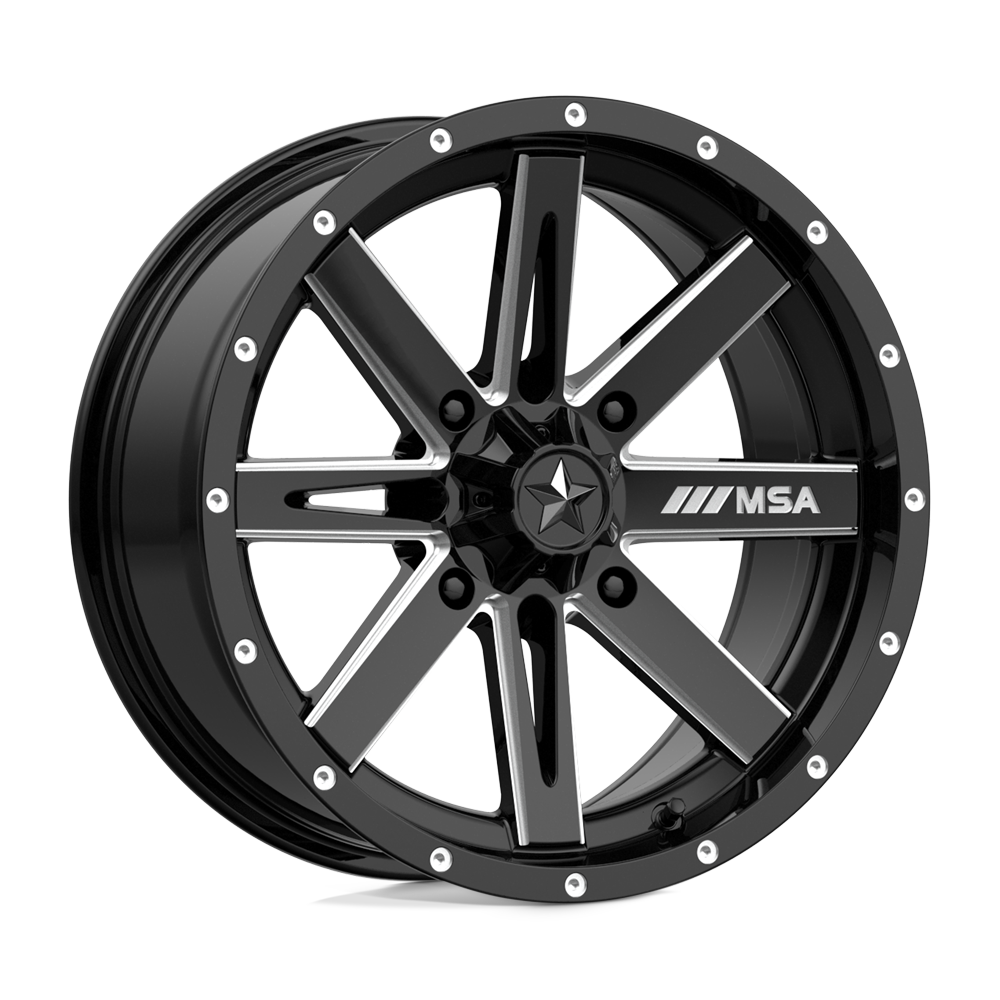 MSA Offroad Wheels M41 Boxer 16x7 4x156 10 132 Gloss Black Milled