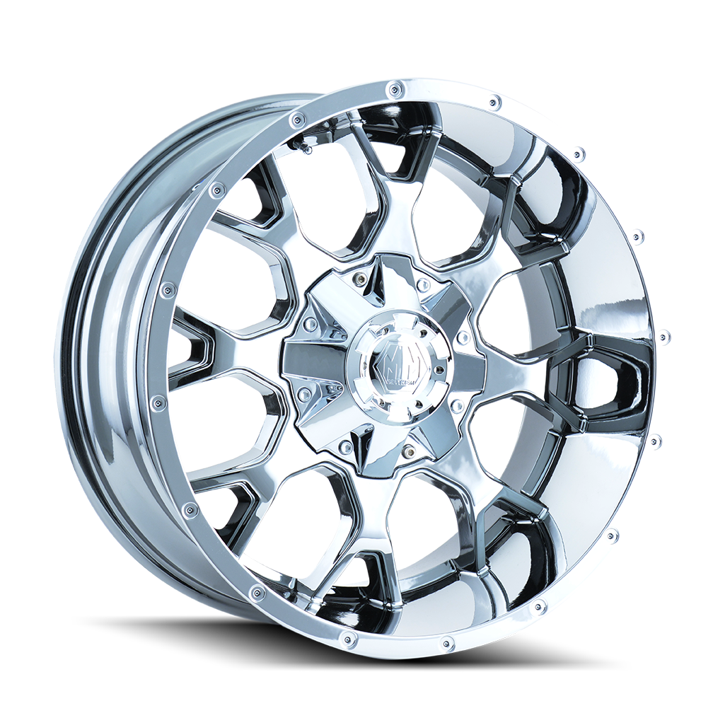 MAYHEM WARRIOR 8015 20x9 5x127 5x139.7 0 87 CHROME - TheWheelShop.ca