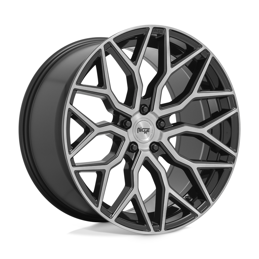 Niche 1PC M262 Mazzanti 20x10.5 5x112 40 66.56 Gloss Black Brushed Face