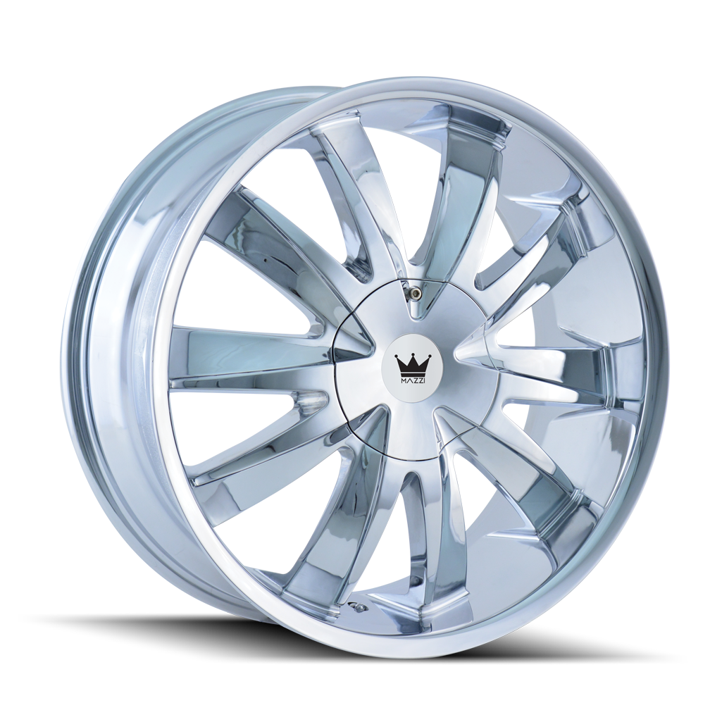 MAZZI EDGE 337 22x8.5 5x108 5x114.3 35 72.56 CHROME - TheWheelShop.ca