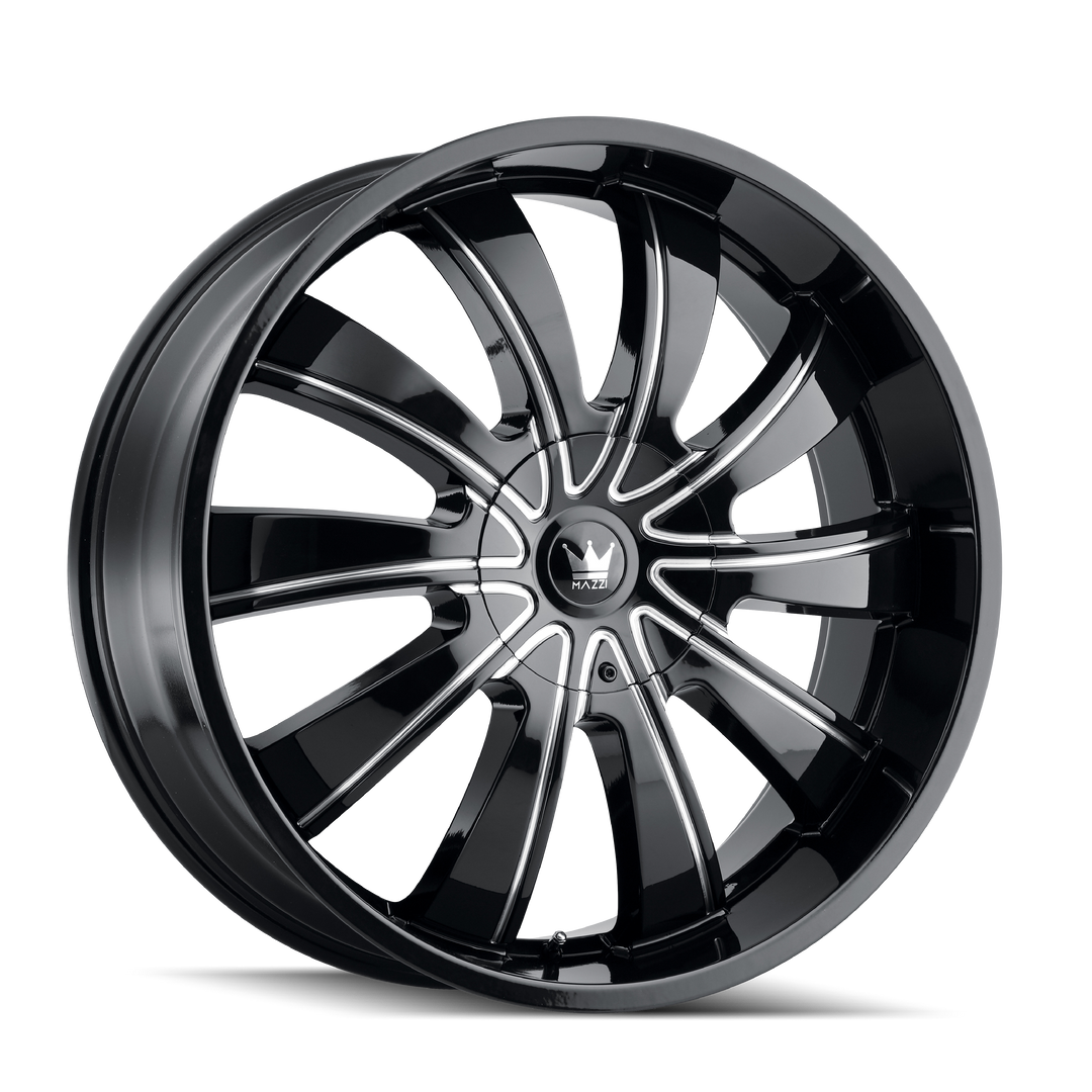 MAZZI ROLLA 374 24x9.5 6x135 6x139.7 30 106 BLACK/MILLED SPOES - TheWheelShop.ca