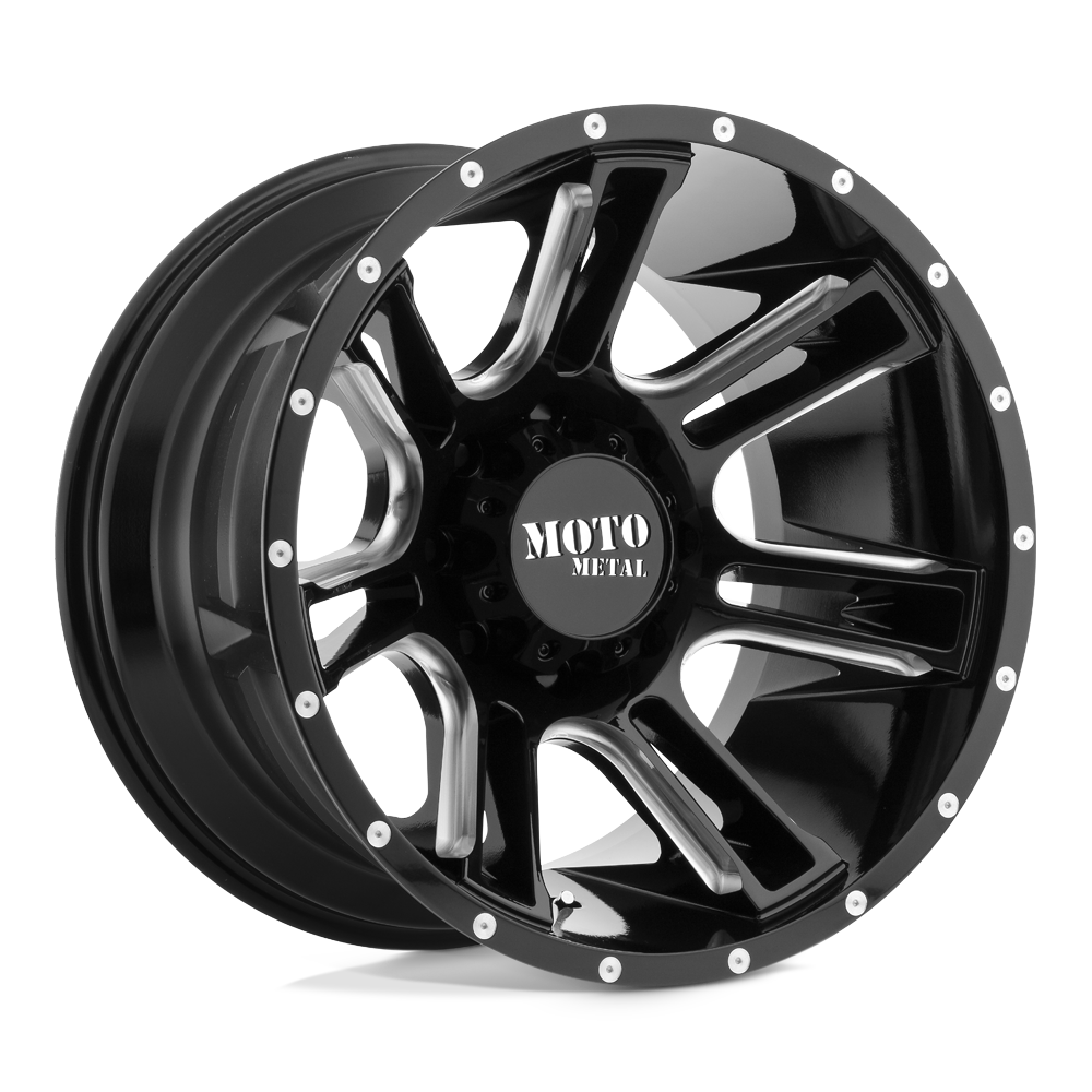 Moto Metal Mo982 Amp 20x9 8x180 0 124.2 Gloss Black Milled