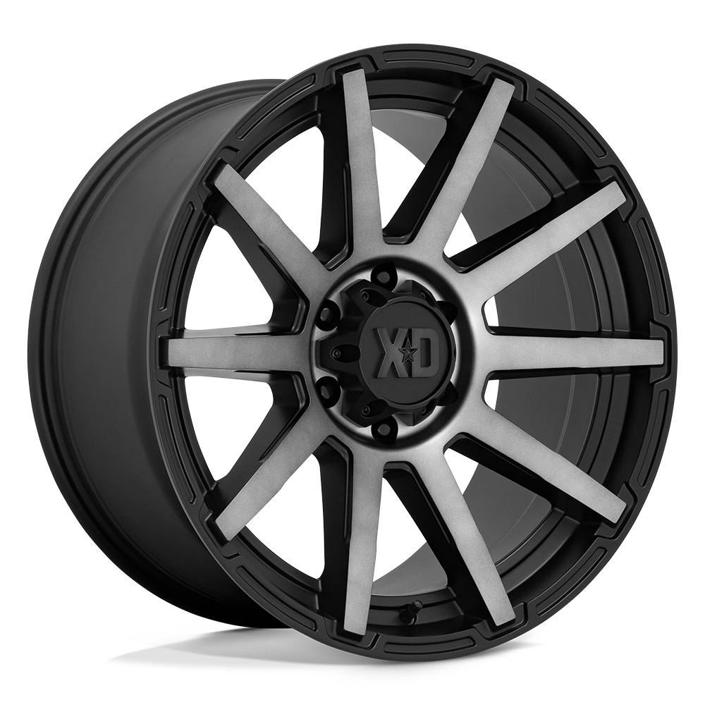 XD WHEELS XD847 OUTBREAK 17X9 6X114.3 30 72.56 SATIN BLACK WITH GRAY TINT