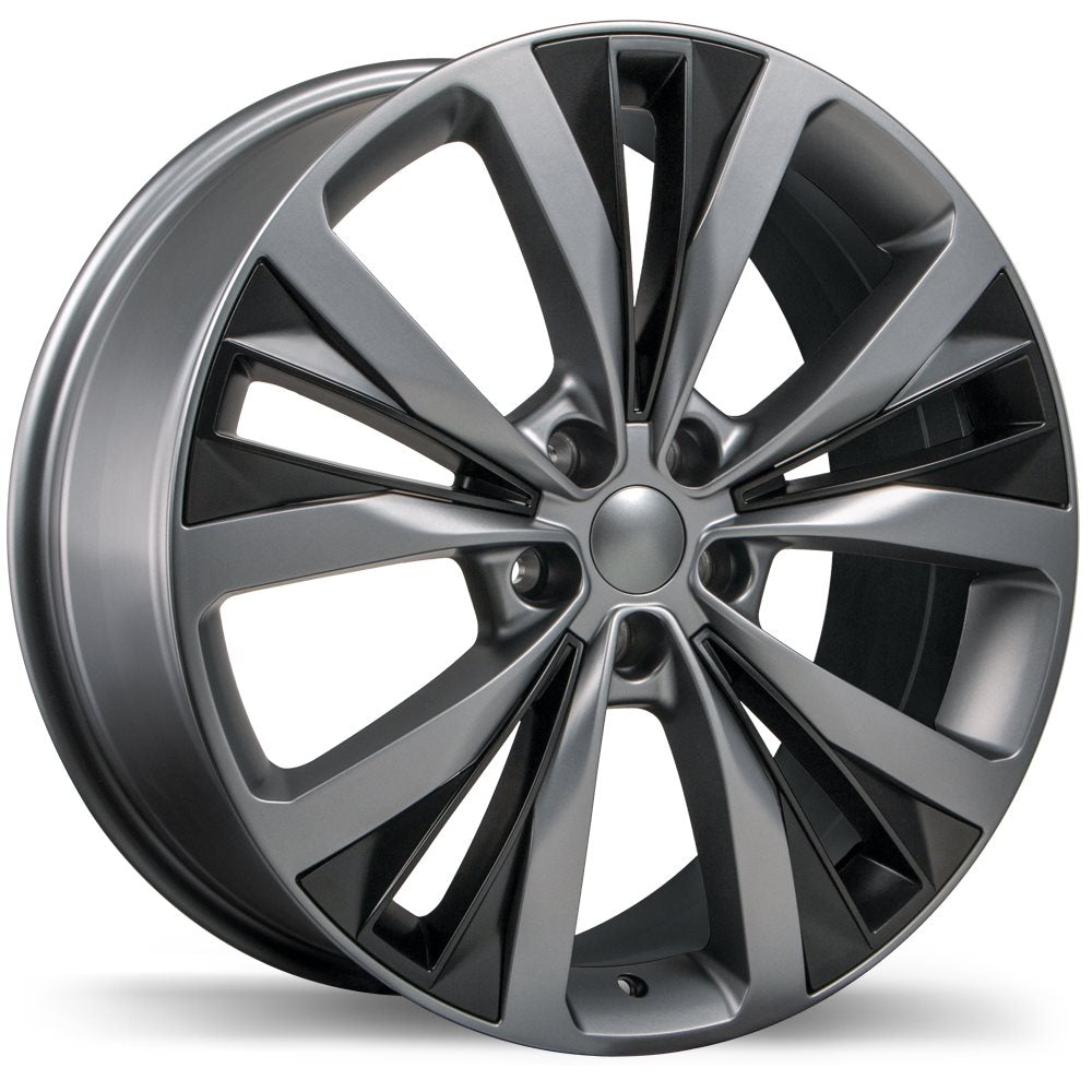 Replika R201 20x8.5 5x108mm +45 63.4 Matte Gunmetal With Matte Black I ...