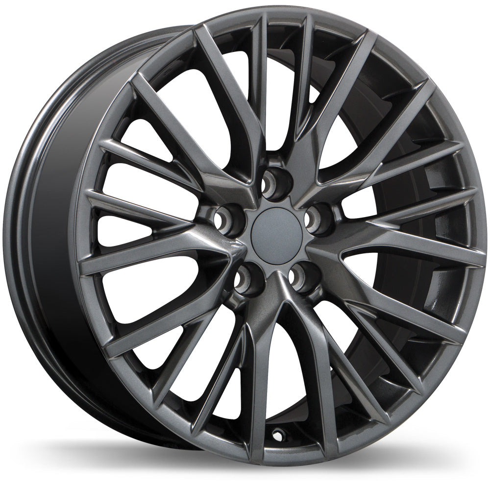 Replika R224 20x8.0 5x114.3 +30 60.1 Gloss Gunmetal – The Wheel Shop CA INC