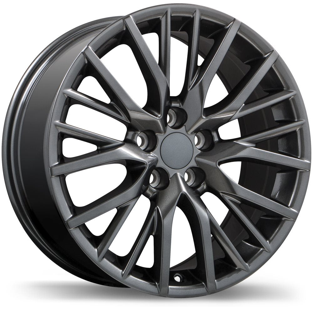 Replika R224 18x8.0 5x114.3mm +30 60.1 Gloss Gunmetal – The Wheel Shop ...