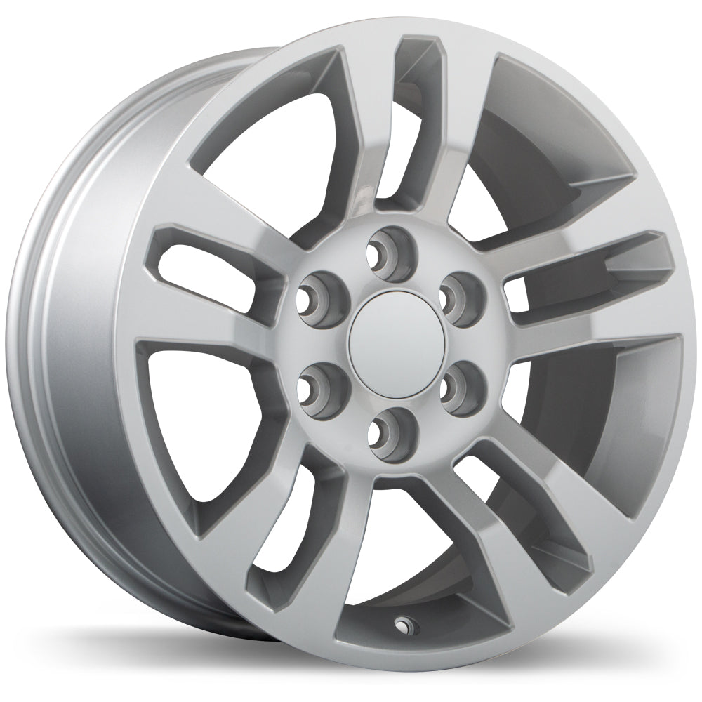 Replika R237 18x8.5 6x139.7mm +20 78 Gloss Silver – The Wheel Shop CA INC