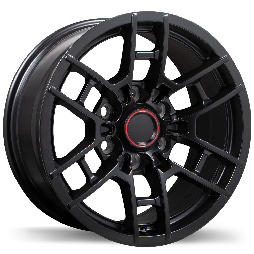 Replika R258 17x8.0 6x139.7mm +5 106.1 Satin Black – The Wheel Shop CA INC