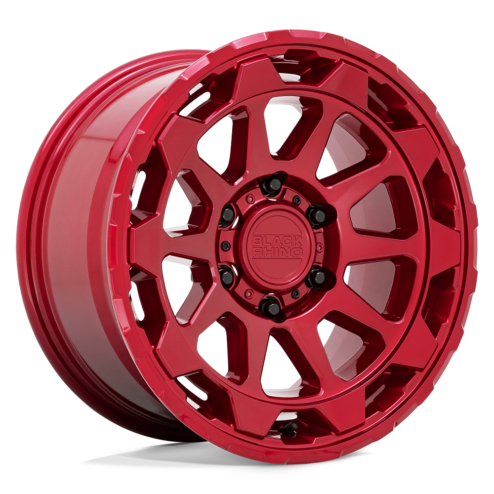 Black Rhino Rotor 17x8.5 6x120 12 67.06 Candy Red