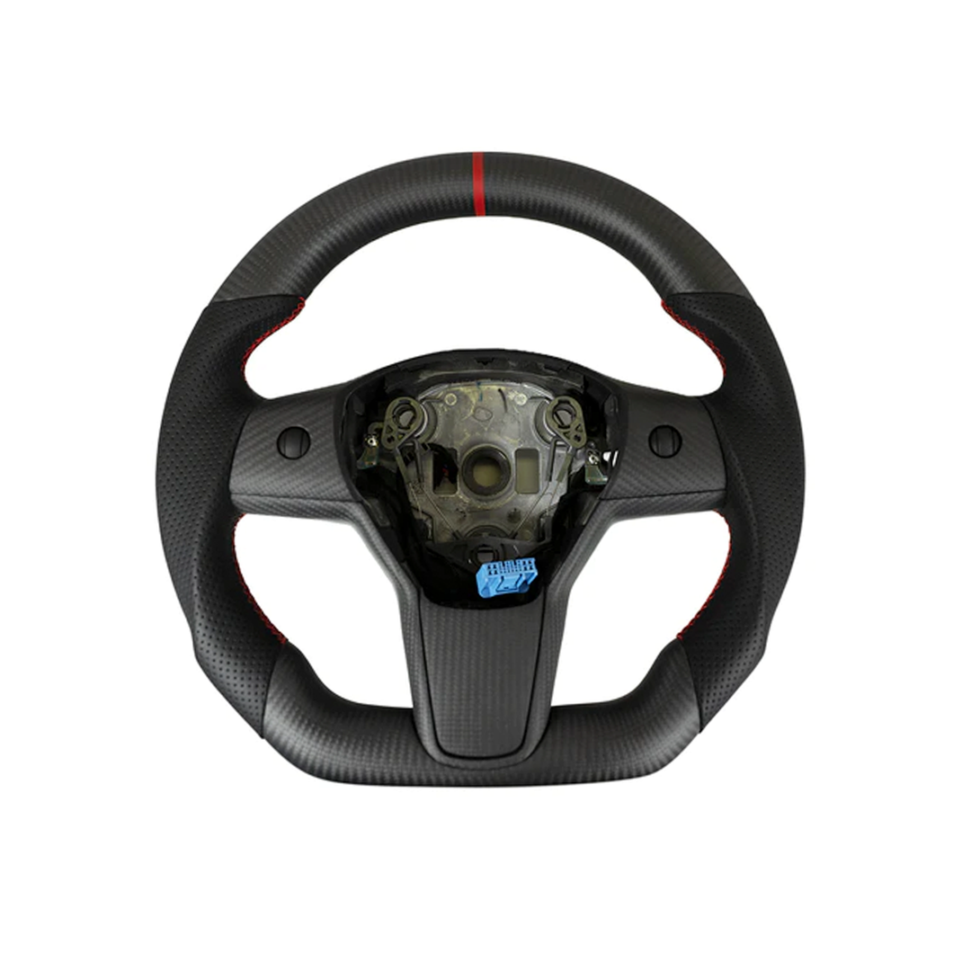 Custom Steering Wheel | Model 3 & Y - CARBONE PRESTIGE