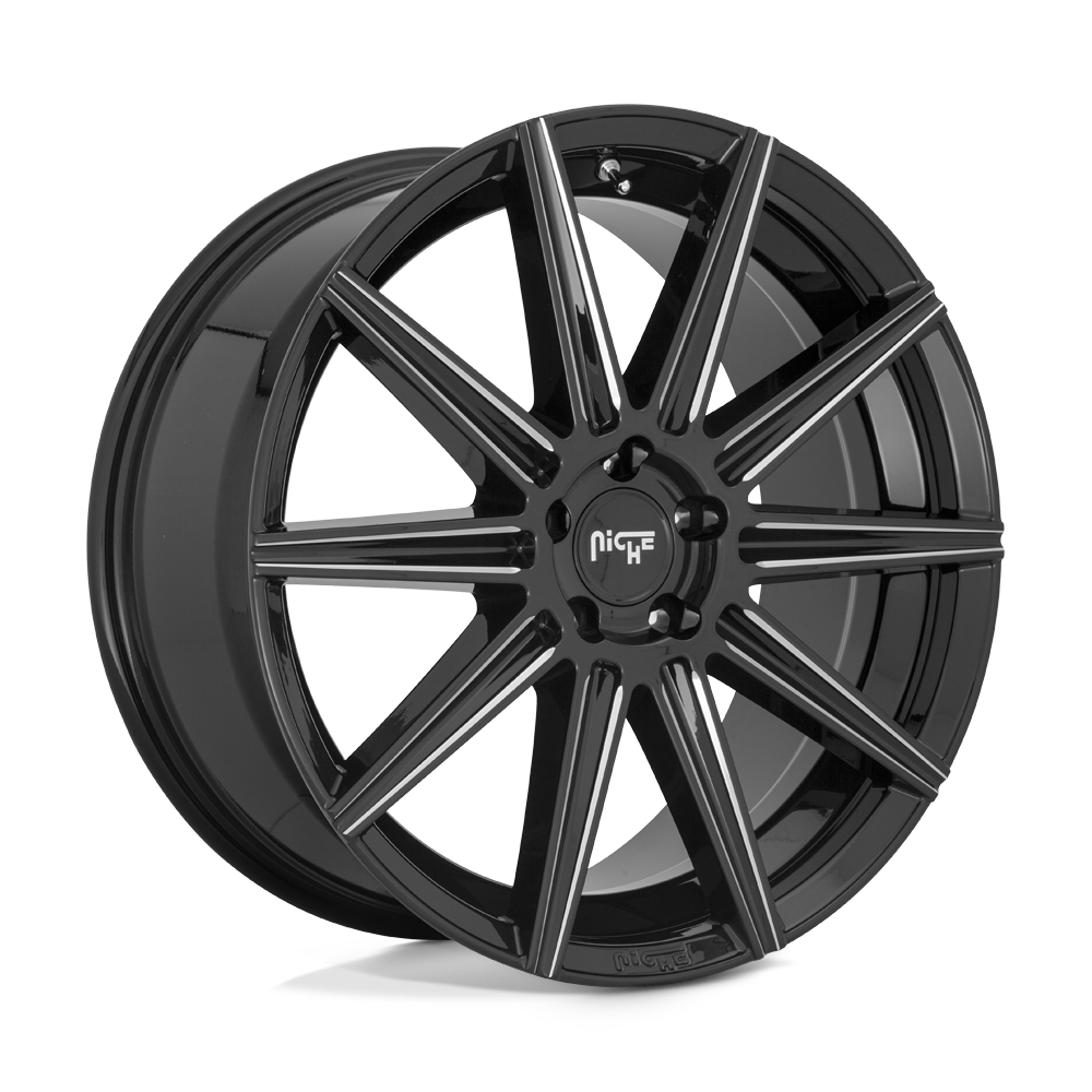 Niche 1PC M243 Tifosi 20x10.5 5x112 40 66.56 Gloss Black Milled