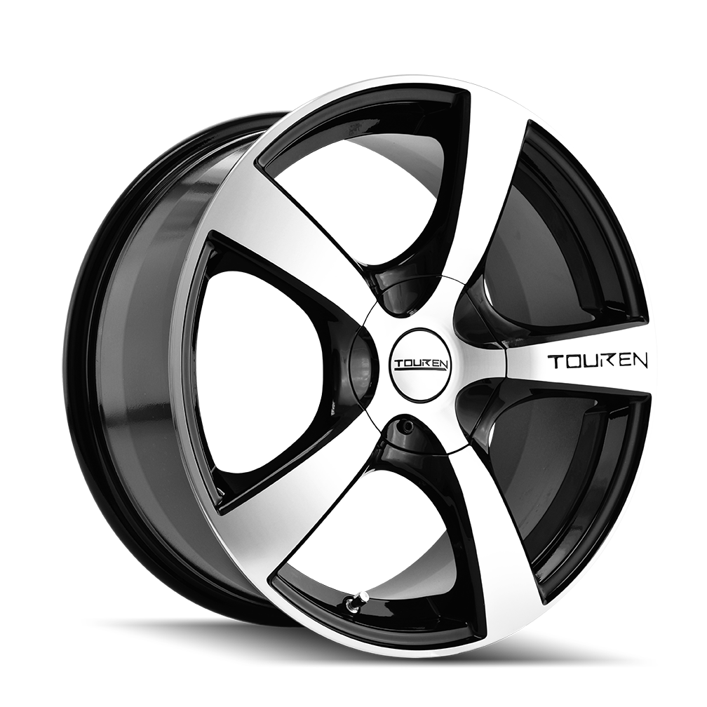 TOUREN TR9 3190 16x7 5x100 5x114.3 42 72.62 BLACK/MACHINED FACE/MACHINED LIP - TheWheelShop.ca