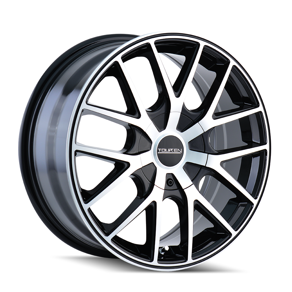 TOUREN TR60 3260 18x8 5x108 5x114.3 40 72.62 BLACK/MACHINED FACE/BLACK RING - TheWheelShop.ca