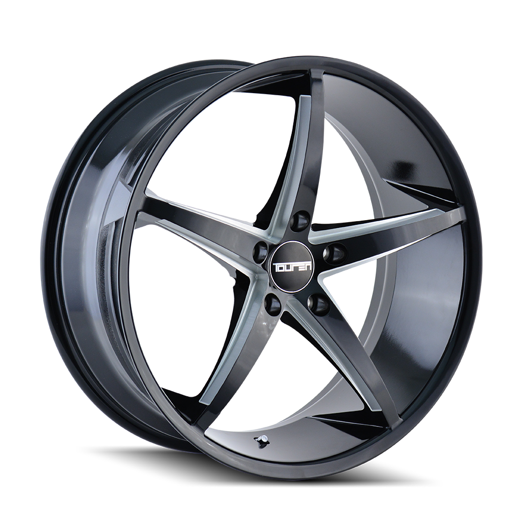 TOUREN TR70 3270 17x7.5 5x115  40 72.62 BLACK/MILLED SPOKES - TheWheelShop.ca