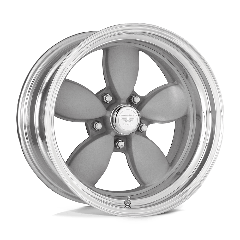 American Racing Vintage 1 PCVN402 Classic 200S 17x9.5 5x120.65 19 83.06 Two-piece Vintage Silver Center Polished Barrel