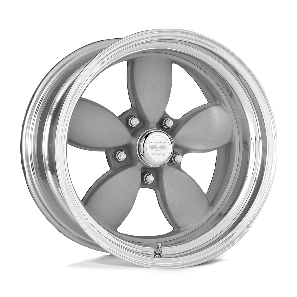 American Racing Vintage 1 PCVN402 Classic 200S 17x8 5x114.3 -32 83.06 Two-piece Vintage Silver Center Polished Barrel