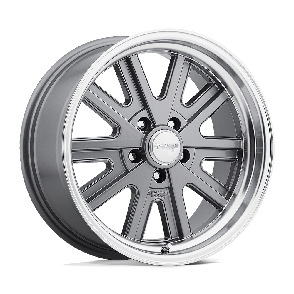 American Racing Vintage VN527 427 Mono Cast 17x9 5x120.65 0 76.5 Mag Gray Machined