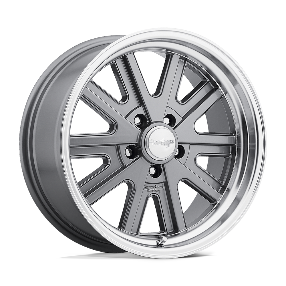 American Racing Vintage VN527 427 Mono Cast 17x8 5x114.3 0 76.5 Mag Gray Machined