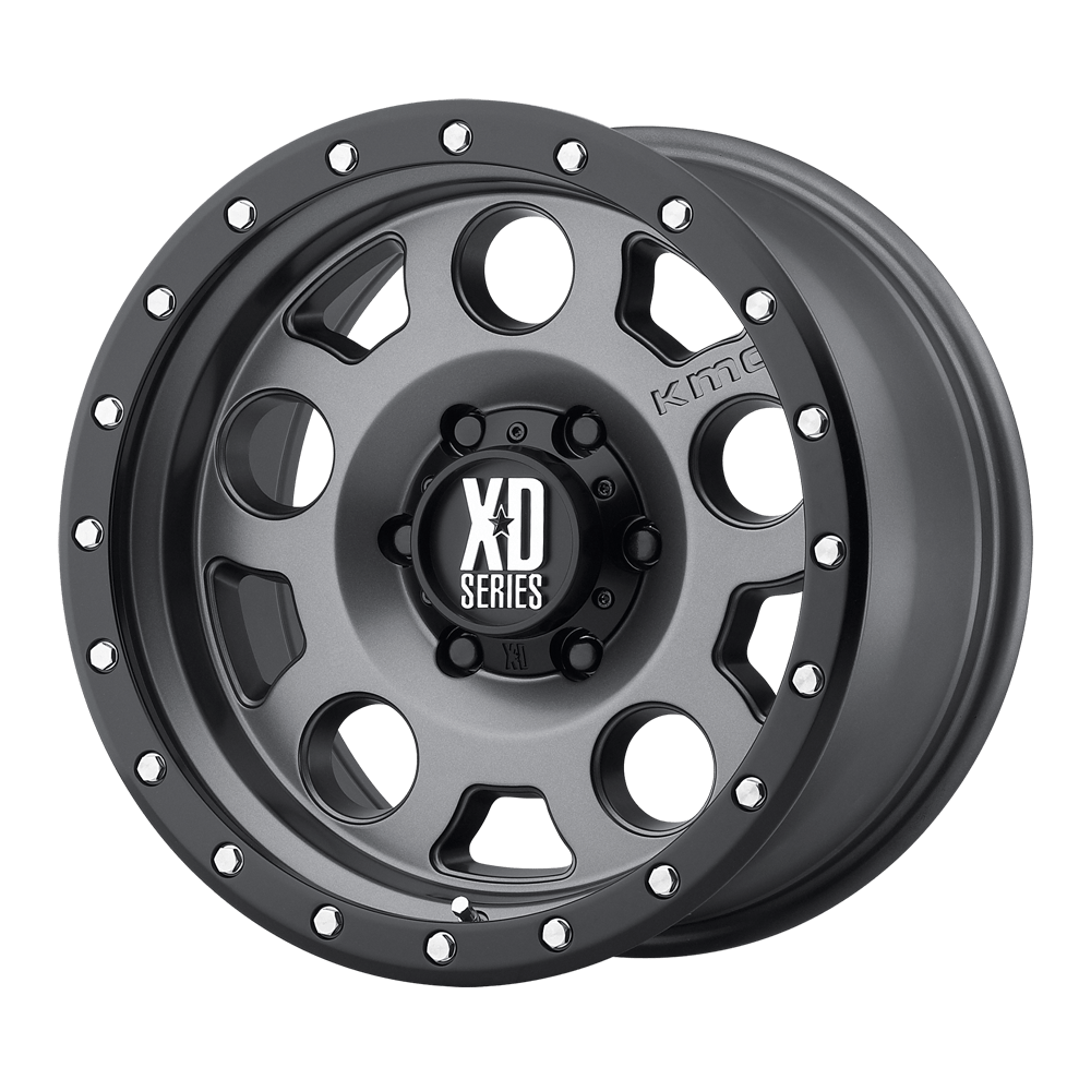XD XD126 Enduro Pro 20x9 5x127 18 78.1 Matte Gray W Black Reinforcing Ring