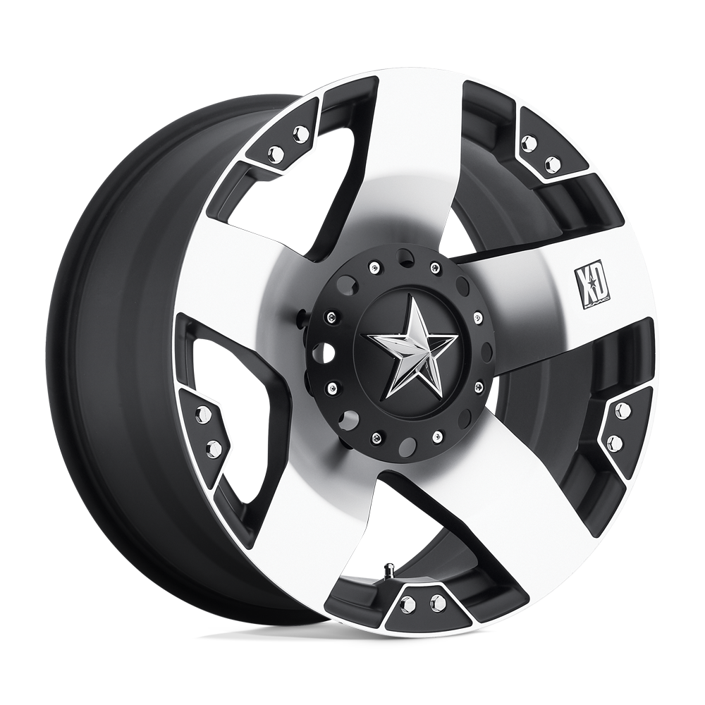 XD WHEELS XD775 ROCKSTAR 20X8.5 5X127 / 5X135 10 87.1 MACHINED FACE WITH MATTE BLACK WINDOWS