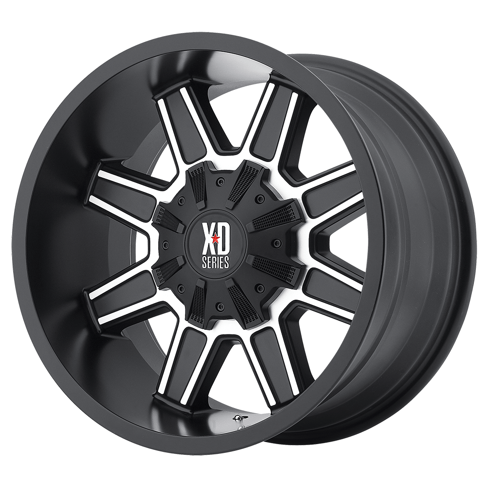 XD WHEELS XD823 TRAP 20X9 5X127 / 5X139.7 0 78.1 SATIN BLACK WITH MACHINED FACE