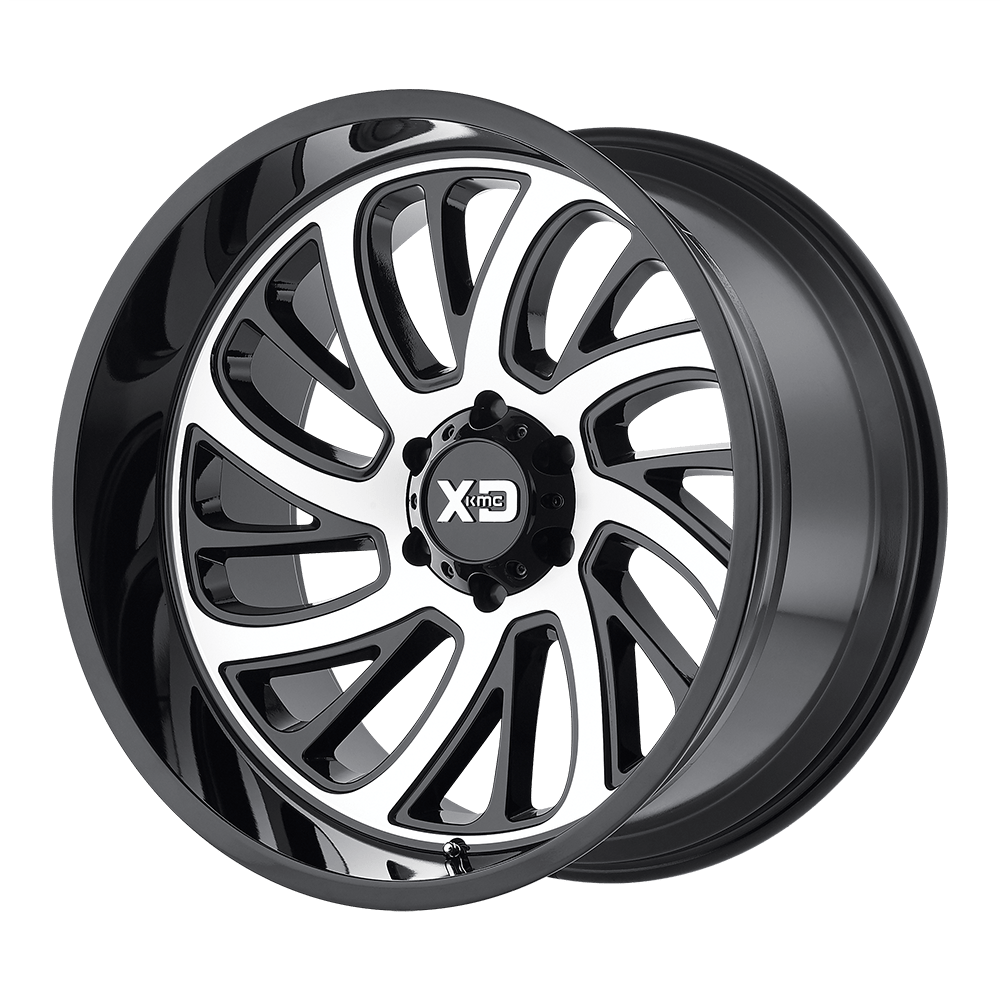 XD WHEELS XD826 SURGE 20X12 6X139.7 -44 106.1 GLOSS BLACK WITH MACHINED FACE