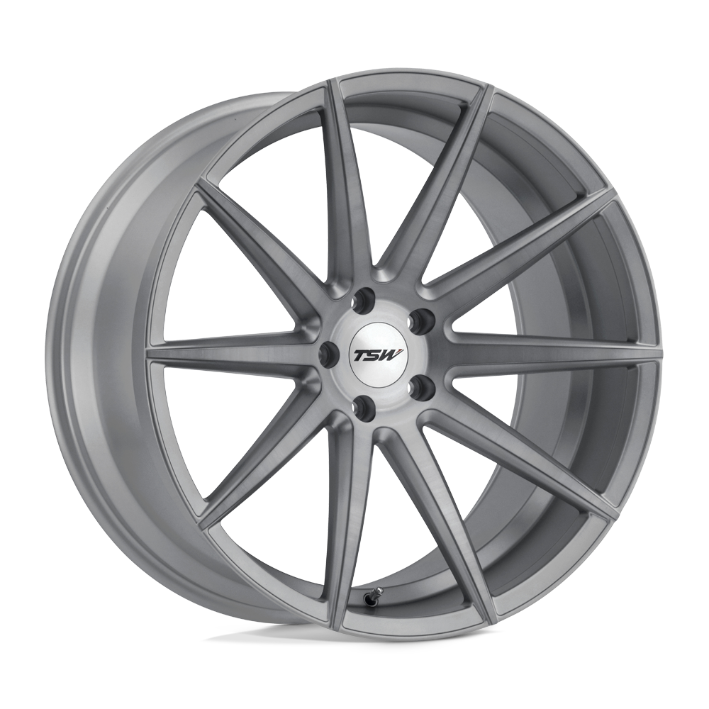 TSW Clypse 18x9.5 5x114.3 40 76.1 Titanium W/ Matte Brushed Face