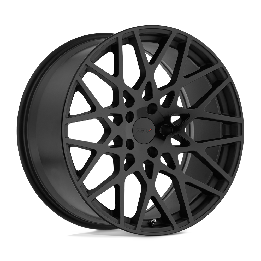 TSW Vale 20x10 5x114.3 25 76.1 Double Black - Matte Black W/ Gloss Black Face