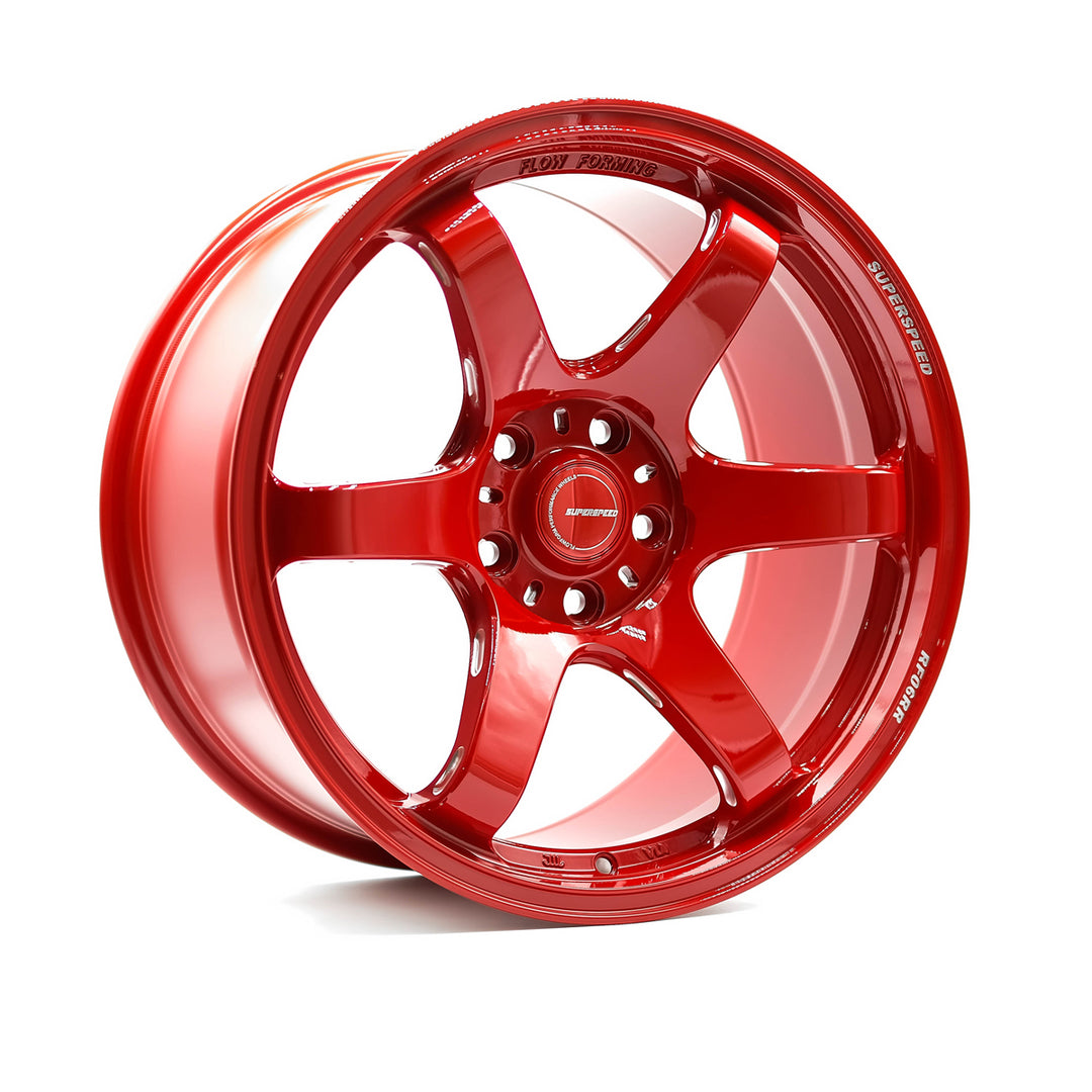 SUPERSPEED FLOW FORM RF06RR 18X9.5 5X114.3 38 73.1 HYPER RED