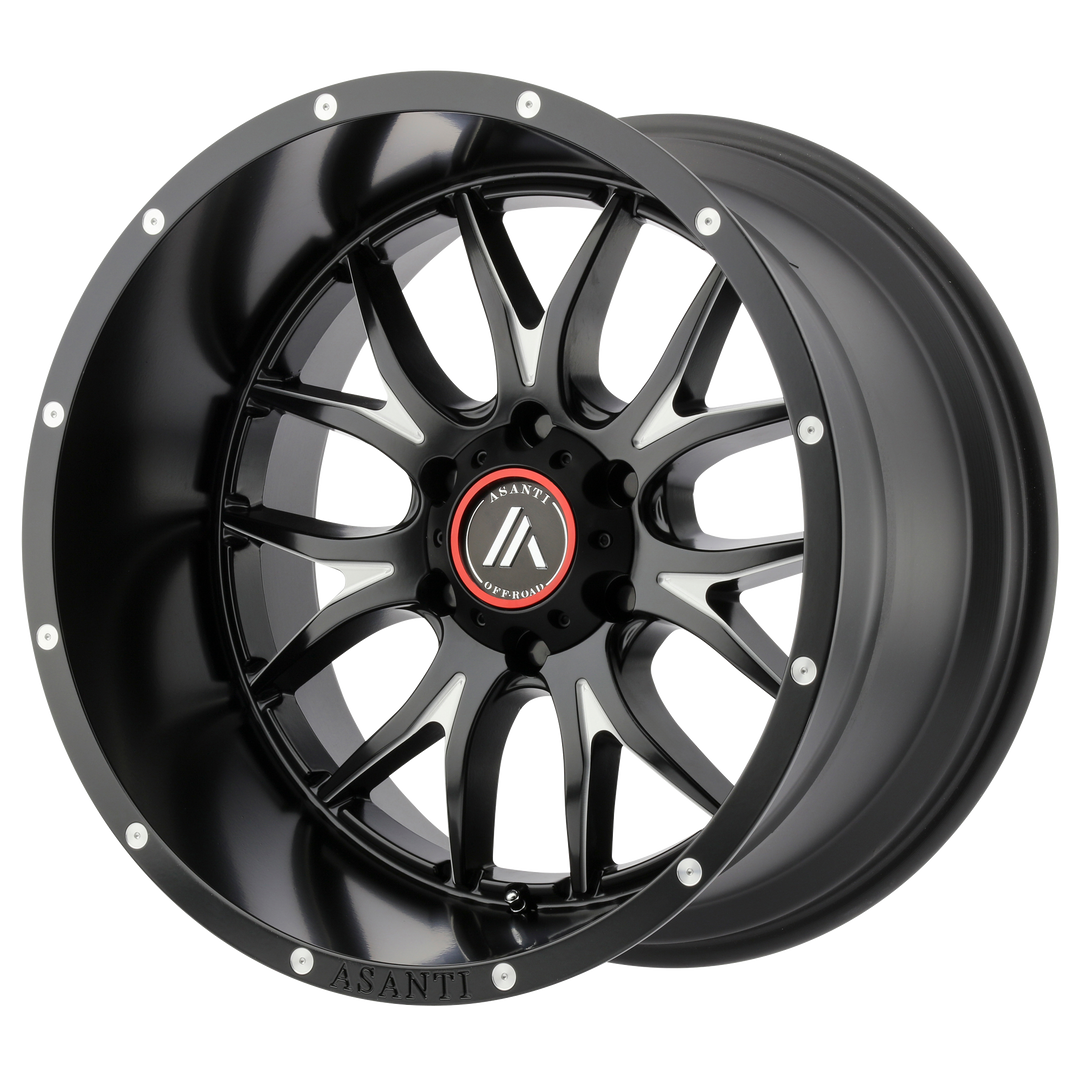 ASANTI WHEELS OFF-ROAD AB807 CARBINE 17X8.5 5X114.3 25 72.56 SATIN BLACK MILLED