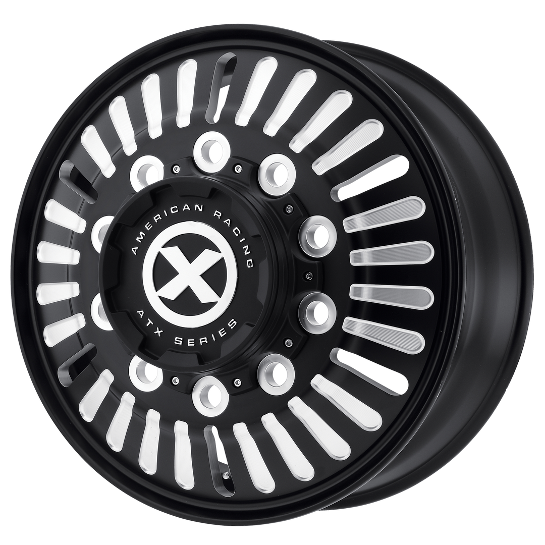 ATX AO403 ROULETTE 22.5X8.25 10X285.75 144 220.1 SATIN BLACK MILLED - FRONT