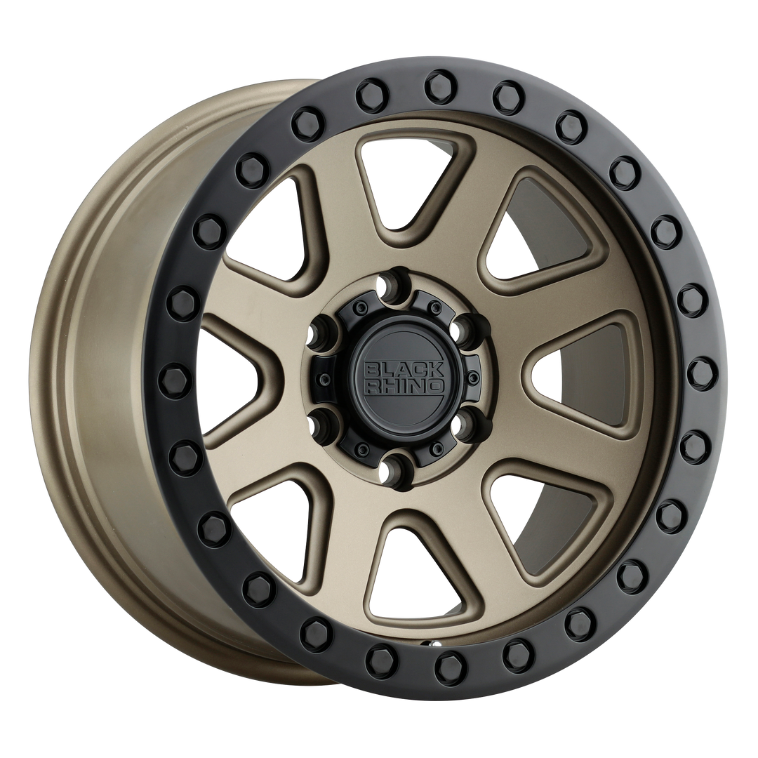 BLACK RHINO BAKER 17X8.5 5X114.3 -18 71.5 MATTE BRONZE W/ BLACK RING