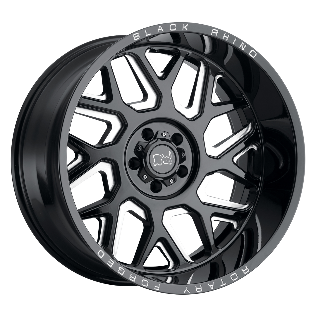 BLACK RHINO REAPER 20X11.5 8X165.1 -44 122.4 GLOSS BLACK & MILLED