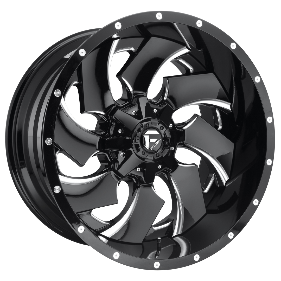 FUEL OFF-ROAD (2PC) D239 CLEAVER 22X10 6X135 / 6X139.7 -13 106.1 GLOSS BLACK MILLED
