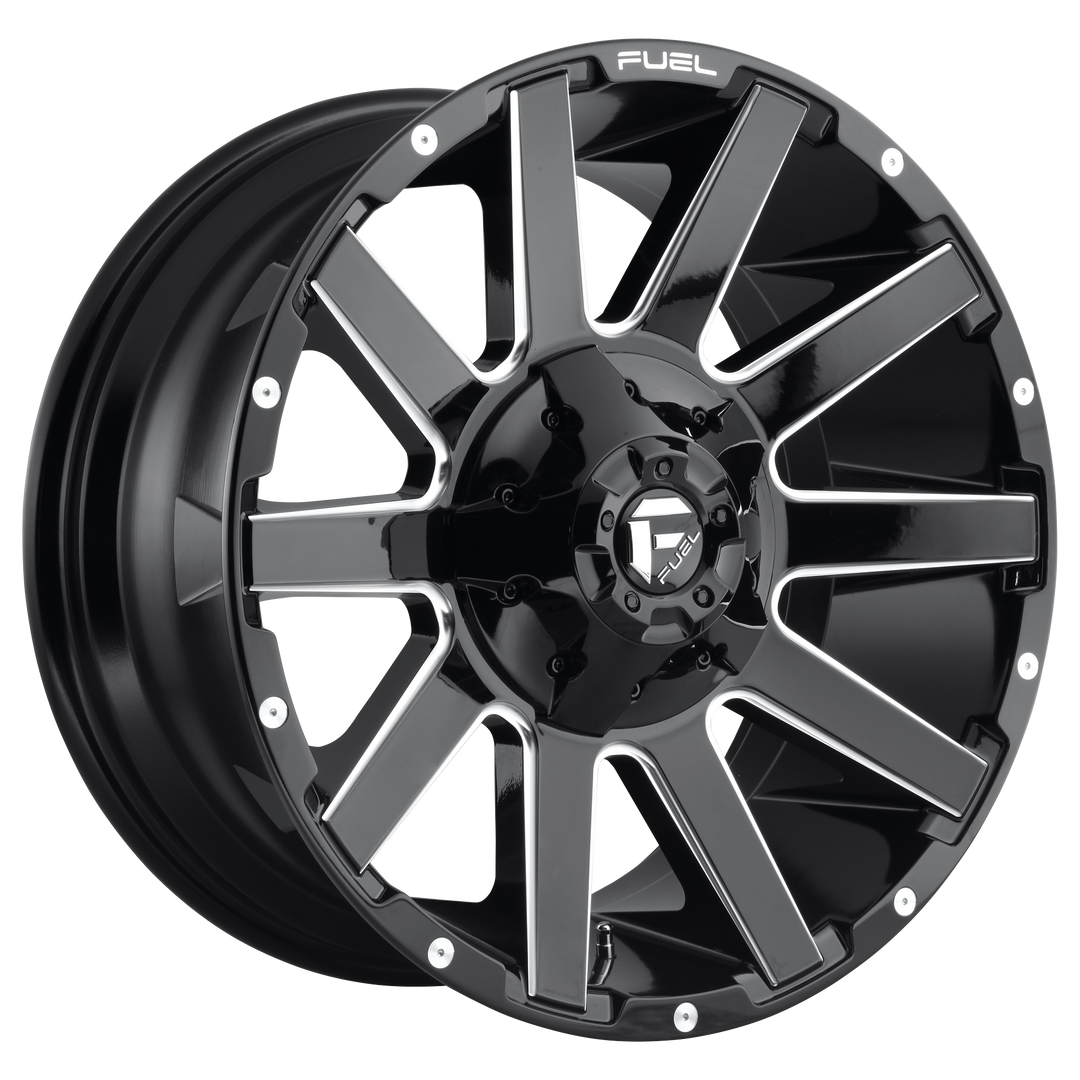 FUEL OFF-ROAD D615 CONTRA 20X9 6X120 / 6X139.7 19 78.1 GLOSS BLACK MILLED