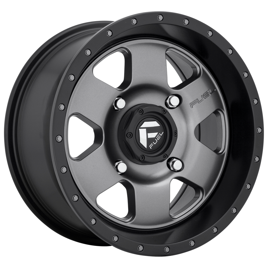 FUEL OFF-ROAD D619 PODIUM 18X9 6X139.7 19 106.1 MATTE GUN METAL BLACK BEAD RING