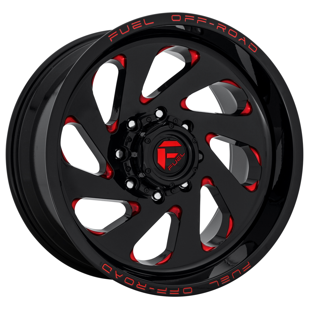 FUEL OFF-ROAD D638 VORTEX 20X10 8X165.1 -18 125.1 GLOSS BLACK RED TINTED CLEAR