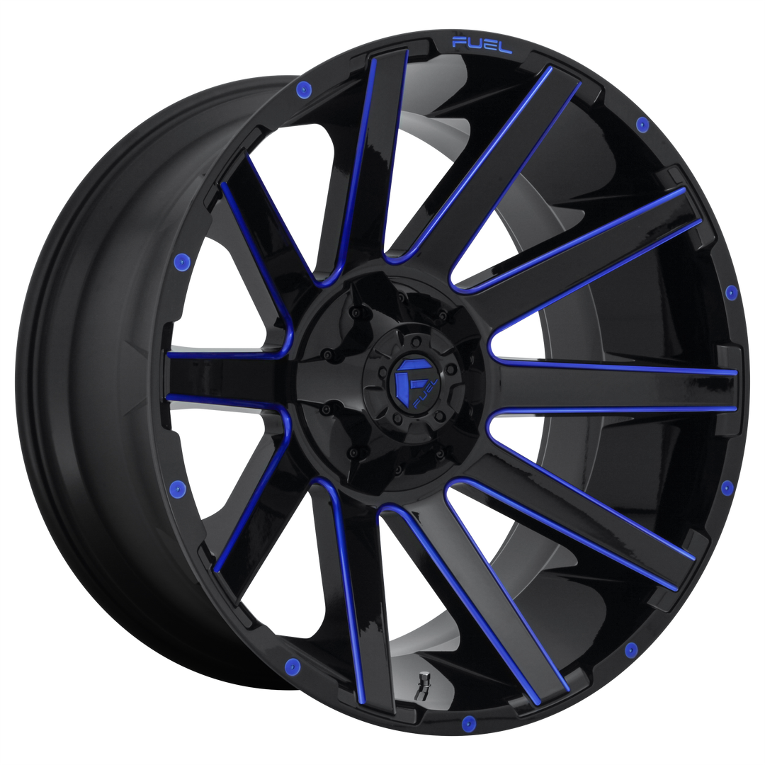 FUEL OFF-ROAD D644 CONTRA 18X9 6X135 / 6X139.7 -12 106.1 GLOSS BLACK BLUE TINTED CLEAR