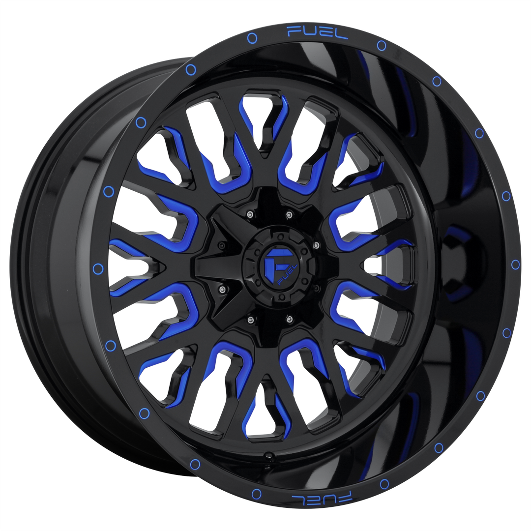 FUEL OFF-ROAD D645 STROKE 20X9 8X180 1 124.2 GLOSS BLACK BLUE TINTED CLEAR