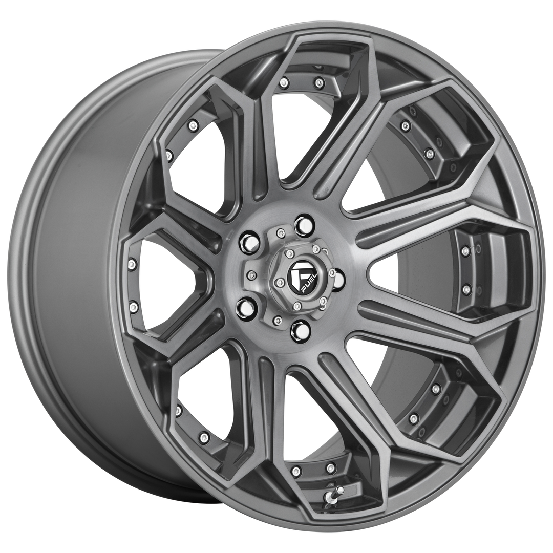 FUEL OFF-ROAD D705 SIEGE 18X9 6X139.7 1 106.1 BRUSHED GUN METAL TINTED CLEAR
