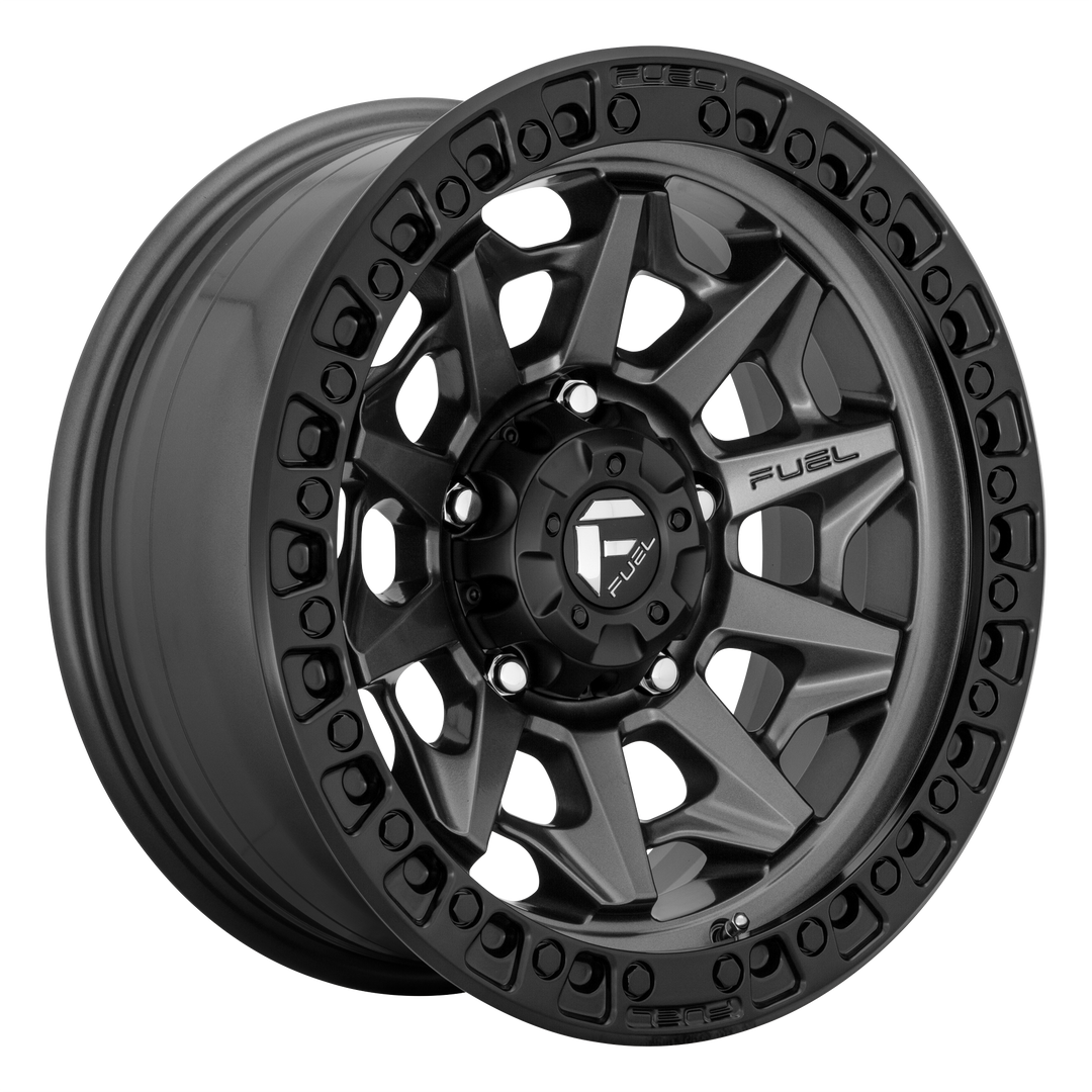 FUEL OFF-ROAD D716 COVERT 18X9 5X127 -12 71.5 MATTE GUN METAL BLACK BEAD RING