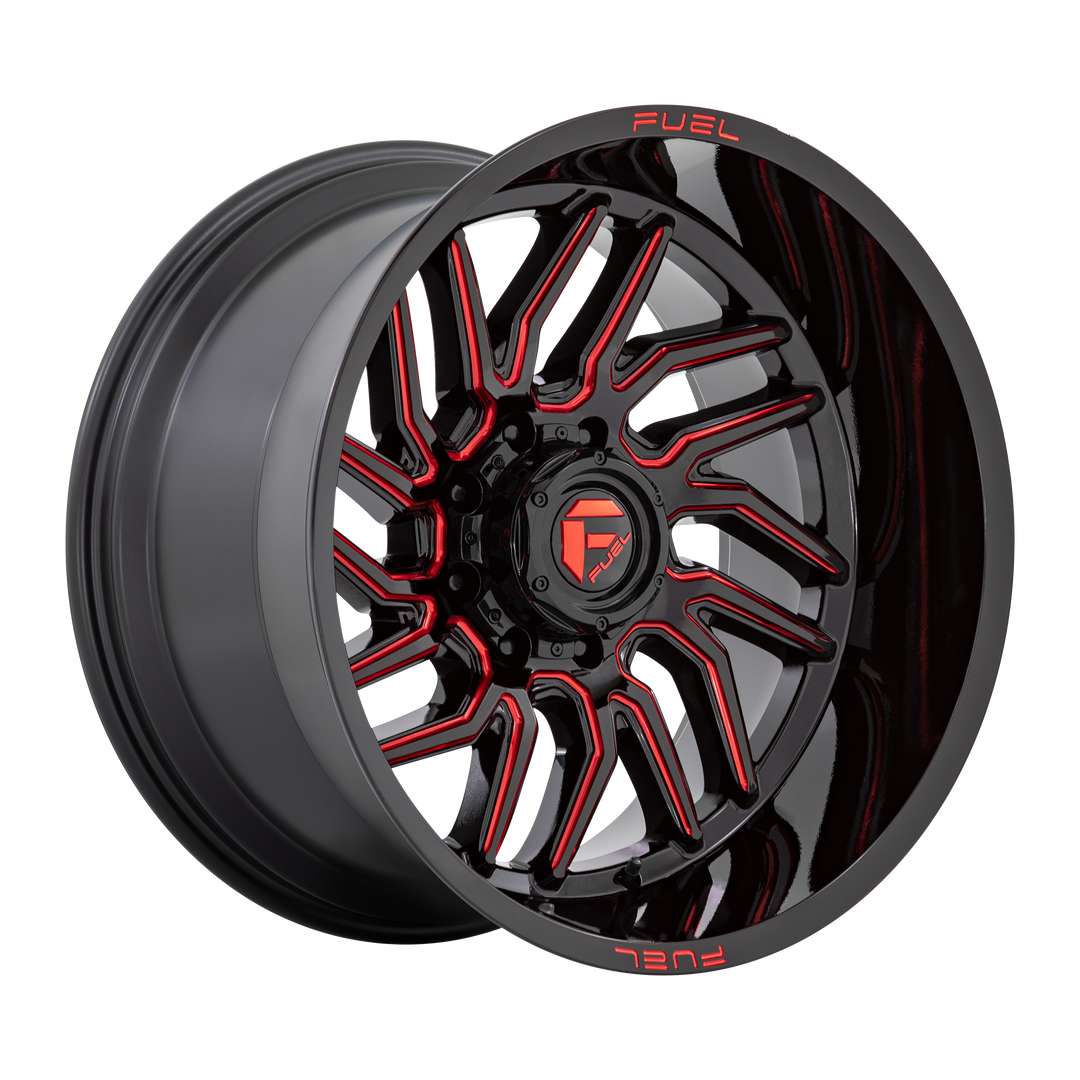 FUEL OFF-ROAD D808 HURRICANE 22X12 8X170 -44 125.1 GLOSS BLACK MILLED RED TINT