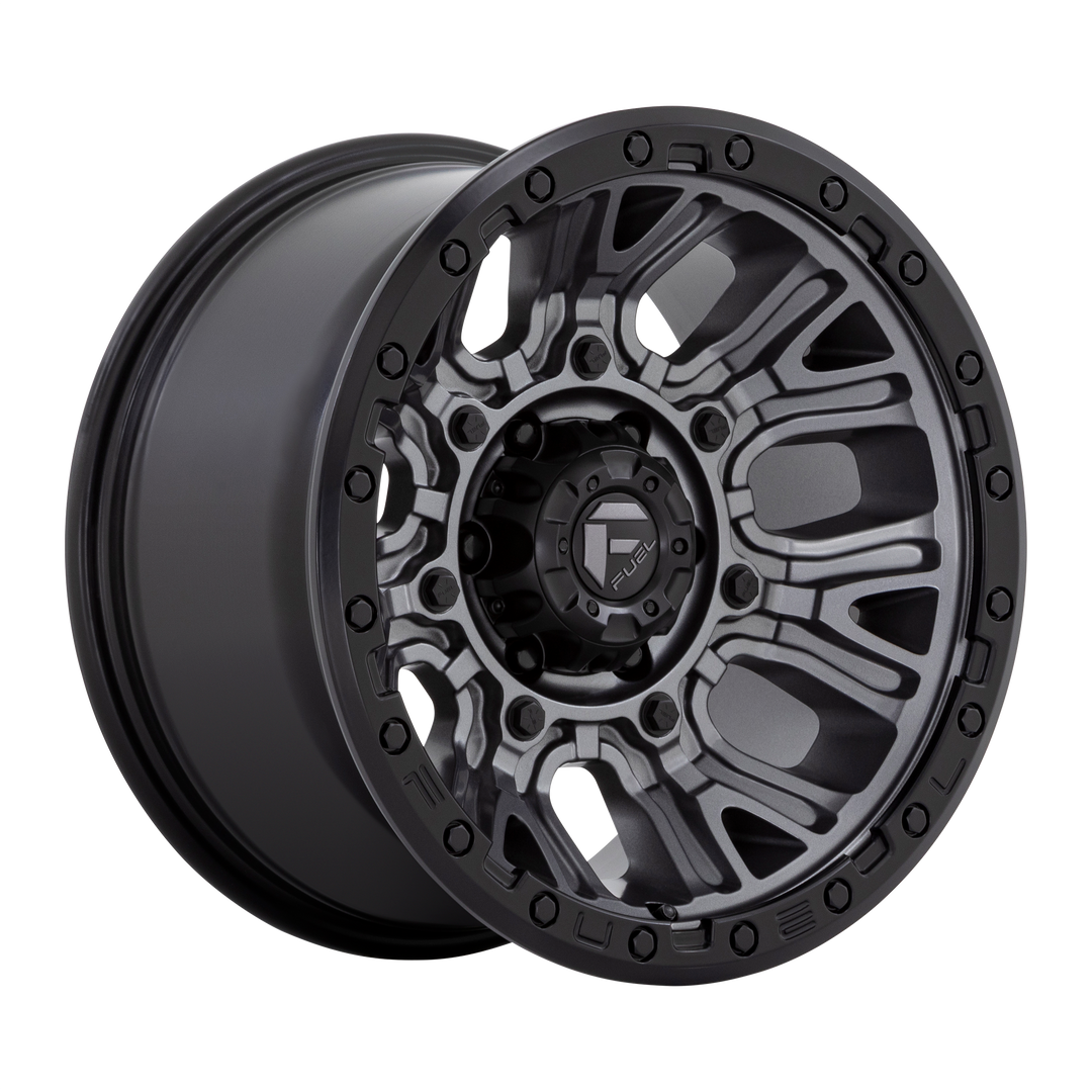 FUEL OFF-ROAD D825 TRACTION 20X9 8X165.1 1 125.1 MATTE GUNMETAL WITH BLACK RING