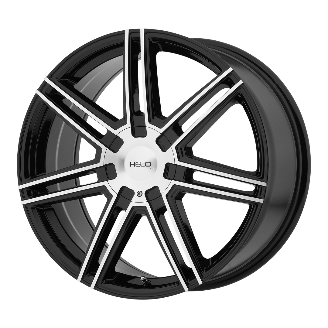 HELO HE884 20X8 5X114.3 / 5X120 45 74.1 GLOSS BLACK WITH MACHINED FACE
