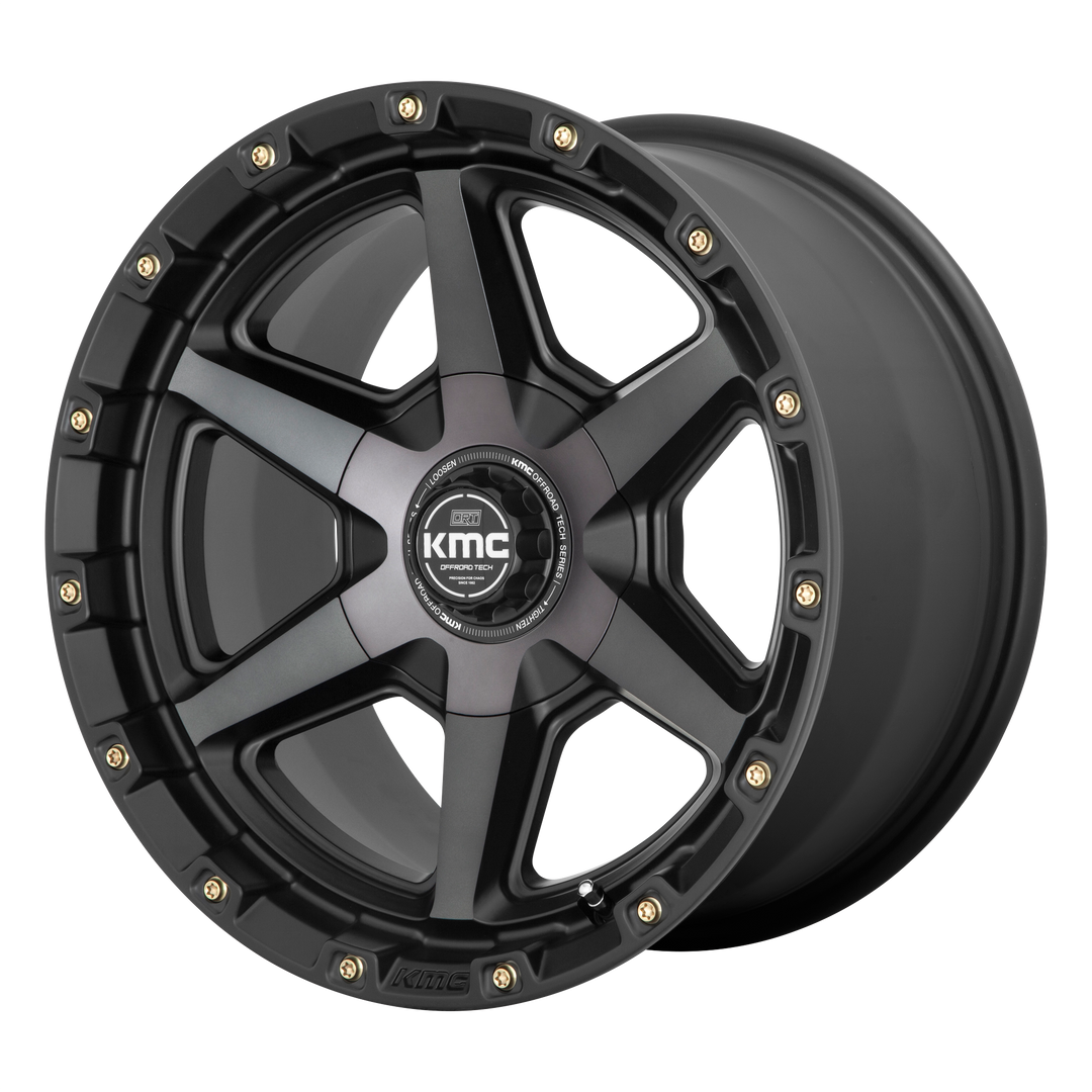 KMC WHEELS KM101 TEMPO 17X9 6X135 / 6X139.7 0 106.1 SATIN BLACK WITH GRAY TINT