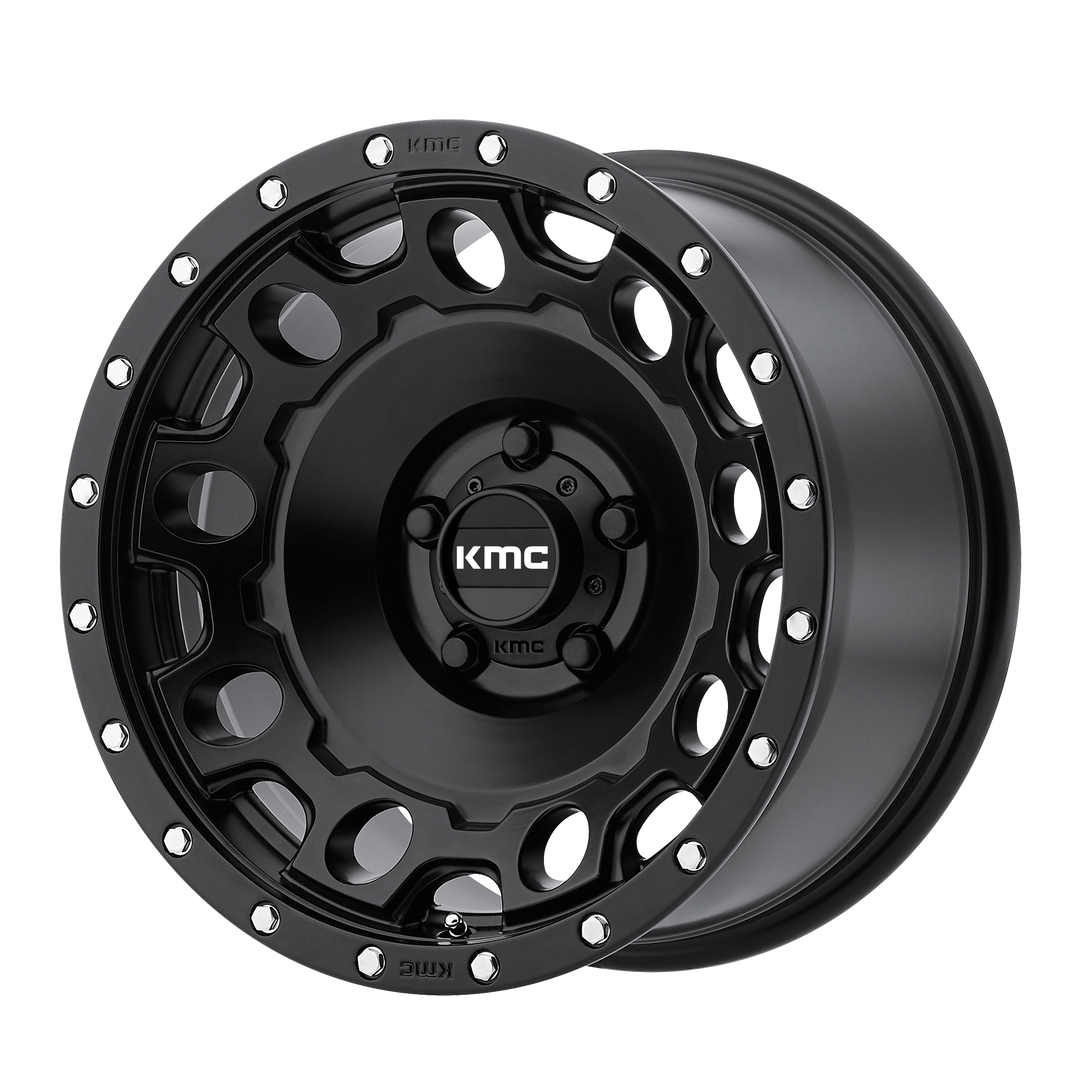 KMC WHEELS KM529 HOLESHOT 17X8.5 5X114.3 34 72.56 SATIN BLACK